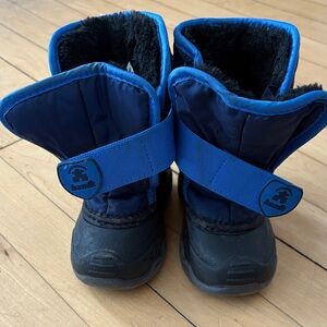 Kamik Boys Blue and Black Snowbug Winter Boots - Toddler 6